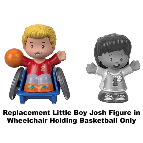 Replacement Figure for Little-People Mia & Josh Basketball Playset - FGX51 ~ Replacement Little Boy Josh Figure in Wheelchair Holding Basketball