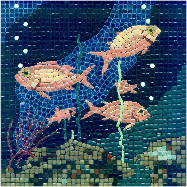 Mosaic Art Kit Square 7inch 20cm Fish 3