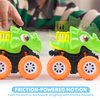 lalalark 3 Pack Monster Truck Toy, Dinosaur Toys for 3 4 5 Year Old Boys, Friction Power 360° Rotating Push and Go Cars, Bumping Up and Down Action, Christmas Birthday Gifts for Kids 3-5
