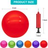 GCQJOQ 2 Pcs 9 Inch Inflatable Bouncy Balls with Hand Air Pump for Indoor Outdoor Play Balls (red)