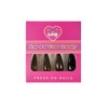 Sharp Pointed Fake Nails Black Gelnails Medium-Long Size Real Stiletto Point Acrylic Nail Tips 24