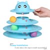 UPSKY Cat Toy Roller 3-Level Turntable Cat Toys Balls with Six Colorful Balls Interactive Kitten Fun Mental Physical Exercise Puzzle Kitten Toys