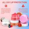 Lip Sleeping Mask Set 4 Piece, Overnight Lip Mask with Vitamin C, Hyaluronic Acid for Nourishing and Hydrating, Lip Balm for Flaky, Dry Lips, Moisturizing Sleeping Lip Butter, Gift Set for Women