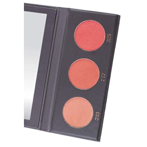 KAB Cosmetics - BlushMeUp Palette – Tricolor, Pressed-Powder Blush Palette with Compact Mirror – 3 Long-Lasting, Pink Blush Shades of Cruelty-Free Color for Warmth & Contour (Strawberry Shortcake)