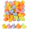 50 Pcs Multicolor Mini Rubber Duck Bath Toy ,Squeak and Float Colored Small Ducks in Bulk Baby Sower Ducks ,Birthday Gifts Classroom Incentives Summer Beach and Pool Activity