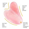 KIMANN Gua Sha Rose Quartz Face Scraping Massage Tool Jade GuaSha Stone Facial Tool for Anti Aging Face Muscle Scraper Neck Body Relaxing