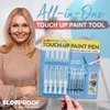 Slobproof Touch Up Paint Pen- Refillable Paint Brush Pens 2 in 1 Pack- Refillable Paint Pens for Walls, Touch up Work, Paint Touch Up Pen for Walls, Furniture, Kitchen Cabinet, Wood, Floor, Window