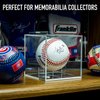 Baseball Display Case, UV Protected Acrylic Cube Baseball Holder Square Clear Box Memorabilia Display Storage Sports Official Baseball Autograph Display Case - Fits Official Size Ball(2 Pack