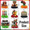 JULMELON 8PCS Kwanzaa Table Decorations Honeycomb Centerpiece, Kwanzaa Decor Traditional African Drum Candlestick Table Toppers Happy Kwanzaa Decorations for Office Home Party Favors Supplies