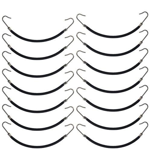 Miayon 24 Pieces Ponytails Hooks Elastic Band Hair Clips Rubber Bands Holder Hair Styling for Women Girls Black