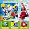 Soccer Game T-Ball Set for Kids, Indoor Outdoor Backyard Toss Soccer Goal Stuff with Velcro Balls & Fun Toddler Tee Ball Set, Improves Batting Skills for Boys & Girls, Gift Sets for Children Aged 3-12