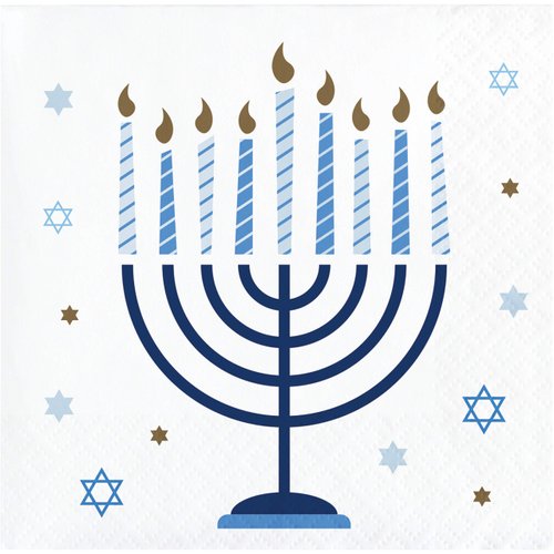Hanukkah Celebration Beverage Napkins, 16 ct