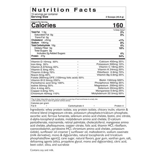 Celebrate Vitamins High Protein Meal Replacement Shake, 27 g Protein Powder, 5 g of Fiber, For Post-Bariatric Surgery Patients, Bananaberry, 15 servings