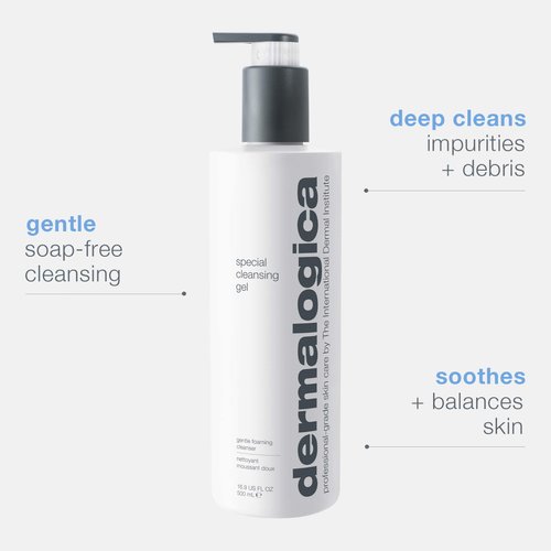 Dermalogica Special Cleansing Gel (16.9 Fl Oz) Gentle-Foaming Face Wash for Women and Men - Leaves Skin Feeling Smooth And Clean