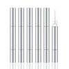3ml Empty Nail Oil Pen with Brush, Twist Pen for Tooth Whitening, Gel Lip Gloss Container, Eyelash Growth Liquid Tube(Silver, 6PCS)