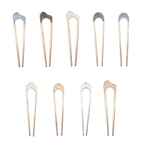 9PCS U-Shaped Hair Pin，Hair Fork U French Hair Pin，French Hairpin Vintage Forks，Metal Vintage Hair Stick for Buns Hairstyle，Hair Sticks Chignon Pins Hair Chopsticks，Chignon Pins Hair Styling Accessory