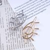 Iaceble Boho Evil Eye Hairclip Barrette Hollow Eye Side Clip Hairpin Silver Eye Hair Clips Pin Metal Evil Eye Hairclips Decorative Hair Accessories for Women and Girls Headdress