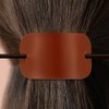 4PCS PU Leather Hair Clip Hair Barrette with Wooden Stick Hair Slide Pin Oval Shape Hair Pins Ponytail Holders Hair Accessories for Women Girls(red,green,pink,brown)