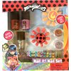 Zag Miraculous Ladybug Nail Polish Set and Lip Gloss Bundle- Includes 3 Nail Polishes, 2 Glitter Pots, 20 Faux Nails and Gemstone Sticker Sheet with 7 Flavored Lip Glosses, Medium