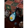 2 Count Glass Tennis Racket Racquet with Ball Christmas Ornaments for Christmas Tree