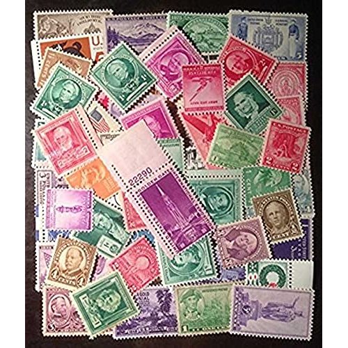 US Stamp Collection 50 Very Old Mint Stamps from 1930s and 1940s