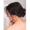 Rumtock Black Crystal Hair Comb for Women Girls Special Occasion Hair Piece Handmade Rhinestones Jewelry