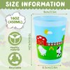 Tessco 24 Pieces Farm Animal Cup for Kids Farm Animals Plastic Cups Blue Animal Drinking Cups 16 oz Plastic Reusable Kids Race Cups for Farm Birthday Party Decorations Supplies