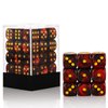 36 of Pack 12MM 6 Sided Mini Dice Set,Two Colours D6 Game Dice Set, 6 Sided Standard Dices for Yahtzee, Bunco or Teaching Math,with Portable Plastic Box(Dark Red+Black)