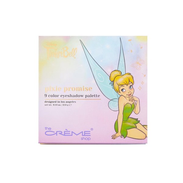 The Creme Shop Tinker Bell Pixie Promise Eyeshadow Palette - Highly Pigmented - 9 Shades - Warm & Rosy - Stunning for All