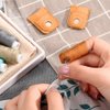 4 Pieces Leather Thimble Sewing Thimble Finger Protector Coin Thimble Pads for Hand Sewing Quilting Knitting Pin Needles Craft DIY Tools, 2 Sizes