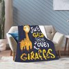 Gifaffe Blanket Super Cozy Soft Gifaffe Throw Blanket Warm Plush Fluffy Juts a Girl Who Loves Gifaffe Stuff Fleece Flannel Gifts Blankets for Women Girls Boys Adults 50"X40"