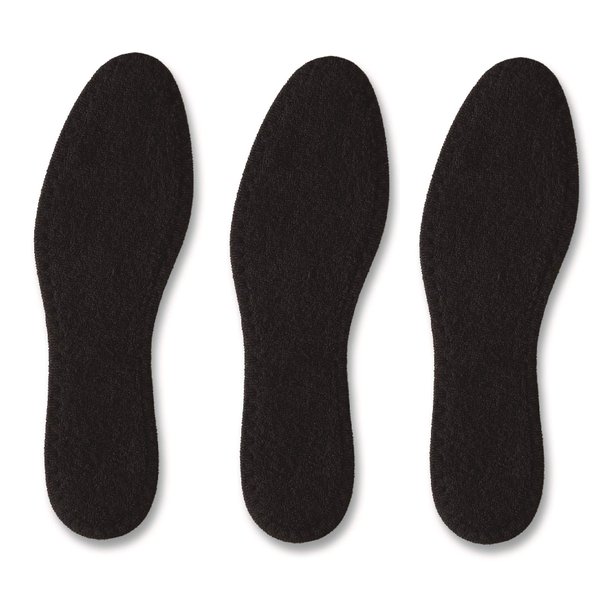 Pedag Summer, German Pure Cotton Terry Barefoot Insole, Washable, Sweat Absorbent, Moisture Control, Black, Us 14m/ Eu 47, (pack Of 3)