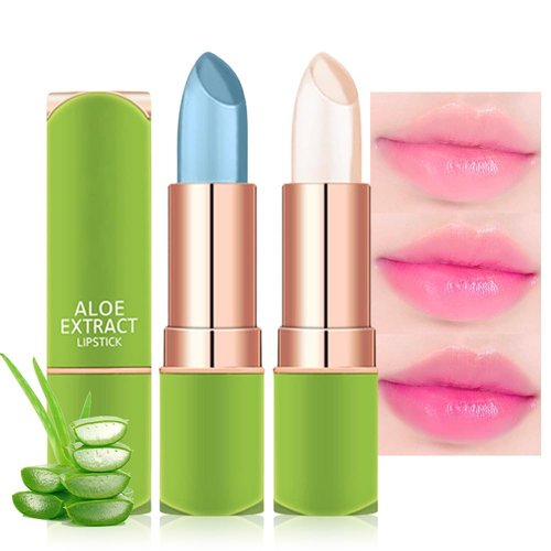 Jelly Color Changing Lipstick Queen,Mood Moisturizer Long Lasting Lip Care Lip Balm Magic Waterproof Lip Gloss Glossly Makeup Lipstick Set for Women (2pc 02#&04#)