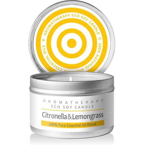 I & Candle Aromatherapy Soy Wax Scented Candles (Citronella & Lemongrass)
