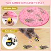 Interactive Cat Toys for Indoor Cats, Smart Cat Toy Ball Fast Rolling in Pouch, Hide and Seek Cat Toy for Indoor Bored Adult Cats, Remote Control Cat Hunting Toys, Motion Activated Chirping Cat Toy