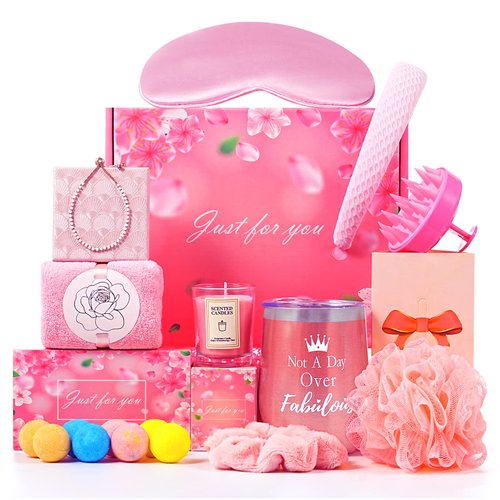 Birthday Gifts for Women, Gifts for Women, Mom, Get Well Soon Gifts Self Care Spa Gifts Baskets for Her Sister Wife Best Friends Female Unique Gift Ideas Set Care Package for Women Who Have Everything