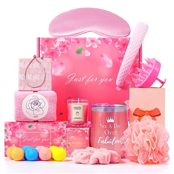 Birthday Gifts for Women, Gifts for Women, Mom, Get Well Soon Gifts Self Care Spa Gifts Baskets for Her Sister Wife Best Friends Female Unique Gift Ideas Set Care Package for Women Who Have Everything