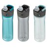 Contigo Ashland 2.0 Leak-Proof & Dishwasher-Safe Water Bottle, Lid Locked & Angled Straw Feature, Interchangeable Lid, 24oz 3-Pack, Colors: Juniper/Sake/Bubble Tea