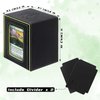 RADWIMPS Deck Box For MTG Commander Deck, Fits 100+ Cards, Magnetic Card Box Organizer With 2 Dividers & Window Display, Perfect for Magic Commander TCG, CCG Cards (Black&Green)