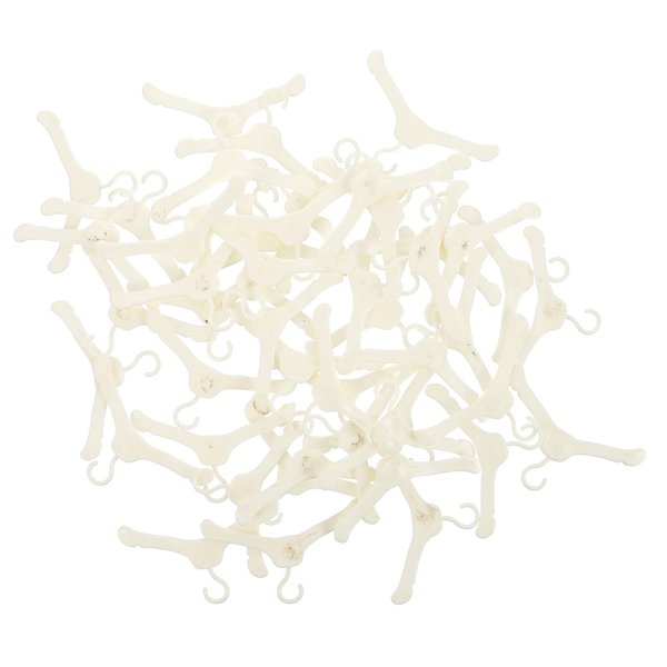 STOBOK Doll Clothes Hangers Coat Hangers Mini Clothes Hangers Plastic Doll Clothes Hanger for Girl Dolls Clothes Dollhouse Furniture Accessories (White)