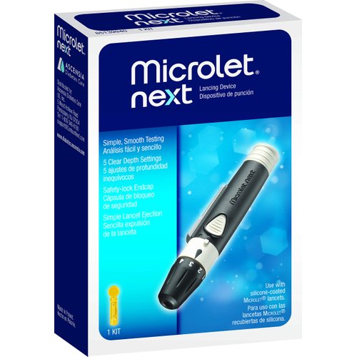 Ascensia MICROLET NEXT Adjustable Lancing Device, 5 Depth Settings