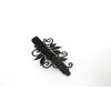 Generic Small black metal vine leaf hair pin alligator clip barrette for fine thin hair