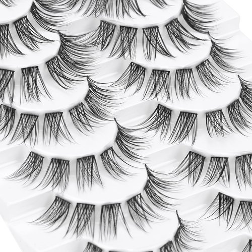 Lash Clusters 10 Pairs 120 Pcs D Curl Cluster Lashes DIY Lash Extensions 10-14mm Mixed Fluffy Volume Individual Lashes Wispy Lashes DIY at Home by MLEN DIARY