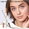 Ruicen Microblading Eyebrow Pen-Upgraded Eye Brow Pencils for Women Brown with Micro-Fork Tip Applicator, Smudge-Proof and Waterproof Eyebrow Pencil for Natural Hair-Like, Last All-Day, Dark Brown