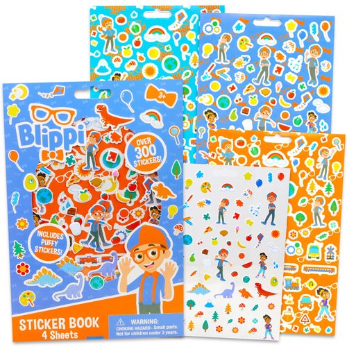 Blippi Stickers for Toddlers - Blippi Party Supplies Bundle with Over 600 Blippi Stickers for Party Favors, Goodie Bags, Potty Training Reward Stickers, Arts and Crafts, More | Blippi Gifts