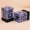 36 Pieces 12mm 6 Sided Mini Dice Set,Two Colours D6 Game Dice Set,6 Sided Standard Game Dice for Board Games Dice Games Classroom Teaching Dices Game, with Portable Gaming Box(Dark Blue&Black)