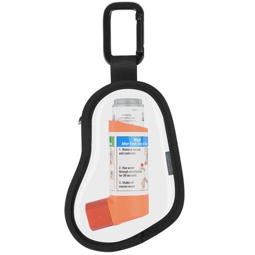 Beautyflier Asthma Inhaler Case Holder Travel Handy Mini Bag for Adults and Kids, Does Not Include Inhaler (Clear)