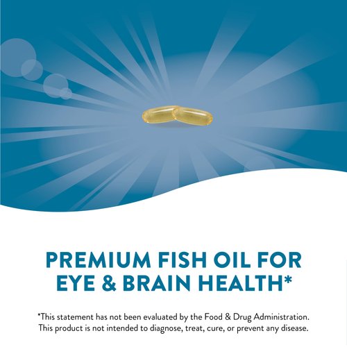 Nature's Way Mega-DHA Premium Fish Oil, Supports Eye and Brain Health*, Omega-3, 60 Softgels