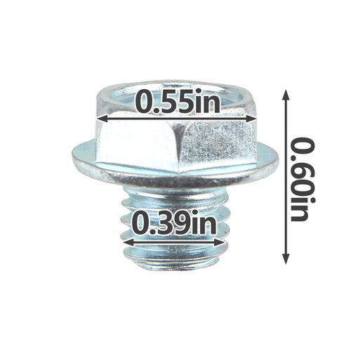 Topkidame 5 Sets Transmission Drain Plug with Gasket 90341-10011 & 35178-30010 Compatible with Toyota Lexus 4Runner Sequoia Tacoma GX460 ISF IS250 IS350