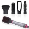 Simeiyue Hair Dryer Brush, Blow Dryer & Volumizer Styler Hot Air Brush, Negative Ionic Electric Hair Curler Straightener Brush, Detachable & Interchangeable Brush Head (Gray&Pink), BY-812